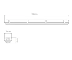 63W LED šviestuvas WARS 2x150 SA 3H MT 4000K