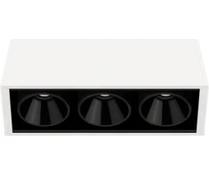 6,3W paviršinis linijinis šviestuvas Juodas FOSTER SURFACE 3, 38°, baltas, 3000K, su maitinimo šaltiniu