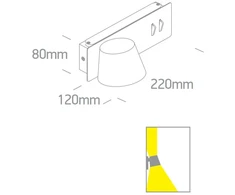 6+4W LED sieninis šviestuvas, baltas, 3000K, 65147/W/W
