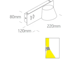 6+4W LED sieninis šviestuvas, juodas, 3000K, 65147A/B/W
