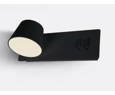 6+4W LED sieninis šviestuvas, juodas, 3000K, 65147/B/W