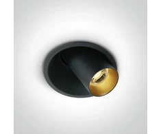 6,5W LED įleidžiamas, pakreipiamas šviestuvas, juodas, 3000/3500/4000K, dimeriuojamas, 11107C/B/V