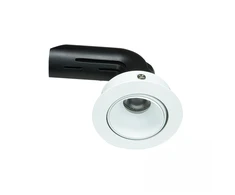 6,5W LED įleidžiamas pakreipiamas šviestuvas, matinės baltos sp., 3000K, S140