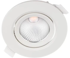 6,5W LED įleidžiamas pakreipiamas šviestuvas PT 08, matinės baltos sp., 3000K