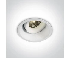 6,5W LED įleidžiamas, pakreipiamas šviestuvas, baltas, 3000/3500/4000K, IP54, dimeriuojamas, 11107WD/W/V
