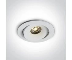 6,5W LED įleidžiamas pakreipiamas šviestuvas, baltas, 3000/3500/4000K, IP54, 11107P/W/V