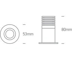 6,5W LED įleidžiamas šviestuvas, baltas, 3000/3500/4000K, IP65, dimeriuojamas, 10107DL/W/W/V