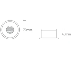 6,5W LED įleidžiamas šviestuvas, baltas, 3000/3500/4000K, su filtru nuo akinimo, dimeriuojamas, 10106DH/W/V