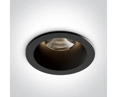6,5W LED įleidžiamas šviestuvas, juodas, 3000/3500/4000K, 10107WP/B/V