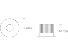6,5W LED įleidžiamas vidaus/lauko šviestuvas, baltas, 3000/3500/4000K, IP65, 10107DB/W/V