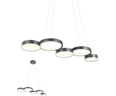 65W LED pakabinamas šviestuvas CRONOS, juodas, 3000K, dimeriuojamas, 01-2544