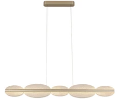 65W LED pakabinamas šviestuvas EVANA, šlifuoto sidabro sp./skaidrus, 3000K, 4340300