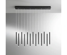 65W LED pakabinamas šviestuvas PYPE, juodas, CCT