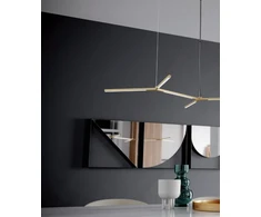 65W LED pakabinamas šviestuvas STICK, matinės žalvario sp., 3000K, dimeriuojamas, 01-2796