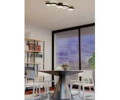 Lubinis šviestuvas 65W LED paviršinis šviestuvas CRONOS, juodas, 3000K, dimeriuojamas, 01-2541