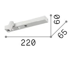 6,5W LED sieninis šviestuvas BONNE NUIT, baltas, 3000K, 336794