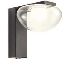 6,5W LED sieninis šviestuvas SINCLAIR, juodos sp./skaidrus, 3000K, 01-3242