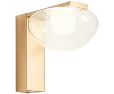 6,5W LED sieninis šviestuvas SINCLAIR, matinės aukso sp./skaidrus, 3000K, 01-3241