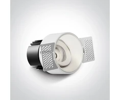 6,5W LED užglaistomas pakreipiamas šviestuvas, baltas, 3000/3500/4000K, IP54, 11107BT/W/V