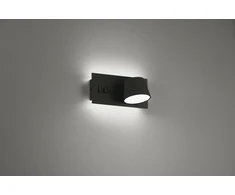 6,6W-19,3W LED sieninis šviestuvas SAM, juodas, 2900K, 4243400