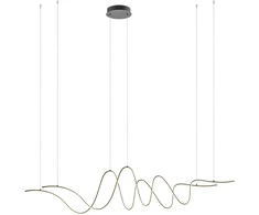 68W LED pakabinamas šviestuvas IMPULS, juodas, 3000K, dimeriuojamas, 01-3623