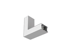 6,90W LED linijinio šviestuvo OFFICE LINEAR L formos sujungimas, pilkas, 3000/4000K, mikroprizmatinis dangtelis