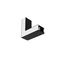 6,90W LED linijinio šviestuvo OFFICE LINEAR L formos sujungimas, juodas, 3000/4000K, mikroprizmatinis dangtelis