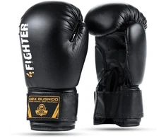 BUSHIDO 6oz bokso pirštinės vaikams – 4Fighter juodos