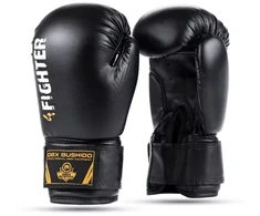 BUSHIDO 6oz bokso pirštinės vaikams – 4Fighter juodos