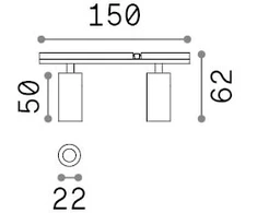 6W LED akcentinis šviestuvas į magnetinės sistemos STICK bėgelį, juodas, 2700K, dimeriuojamas, 345024