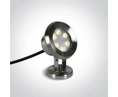6W LED baseino šviestuvas, nerūdijančio plieno sp., 4000K, IP68, 69064B/C