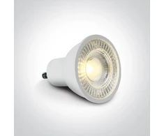 6W LED COB lemputė, GU10, 3000K, dimeriuojama, gali šviesti 3h avariniu režimu, 7304GE/W