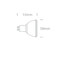6W LED COB lemputė, GU10, 3000K, dimeriuojama, gali šviesti 3h avariniu režimu, 7304GE/W
