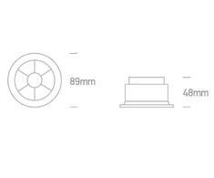 6W LED įleidžiamas šviestuvas, baltas, 3000K, 10106X/W/W