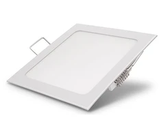 6W LED įmontuojama panelė, kvadratinė, su maitinimo šaltiniu, (3000K) šiltai balta