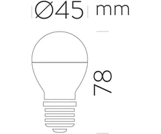6W LED lemputė, E27, 2700K, 190°, ACB62592