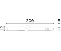 6W LED linijinės sistemos šviestuvas DEVA, juodas, 3000K, 332949