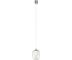 6W LED pakabinamas šviestuvas DROP, chromo sp./skaidrus, 3000K, 01-3925