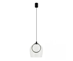 6W LED pakabinamas šviestuvas, matinės juodos sp./skaidrus, 3000K, 23080