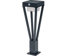 6W LED pastatomas lauko šviestuvas ENDURA STYLE, juodas, 3000K, su saulės baterija ir judesio davikliu, IP44