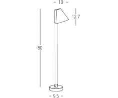 6W LED pastatomas lauko šviestuvas, grafito sp., 3000K, E283