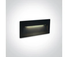 6W LED sieninis įleidžiamas fasado šviestuvas, juodas, 2200/2700/3000/4000K, IP65, 68068B/B/V