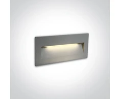 6W LED sieninis įleidžiamas fasado šviestuvas, pilkas, 2200/2700/3000/4000K, IP65, 68068B/G/V