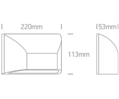 6W LED sieninis šviestuvas, baltos sp., 2700/3300/4000K, IP65, 67396/W/V