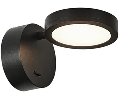 6W LED sieninis šviestuvas EDEN, juodas, 3000K, 4307700