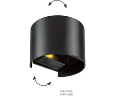 6W LED sieninis šviestuvas GREG, juodas, 3000K, 4188701