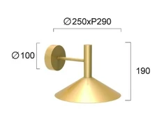6W LED sieninis šviestuvas MARSI, aukso sp., 3000K, 4319801