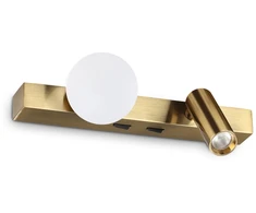 6W LED sieninis šviestuvas PING PONG, žalvario sp., 3000K, 336671