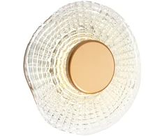 6W LED sieninis šviestuvas REEF, matinės aukso sp., 3500K