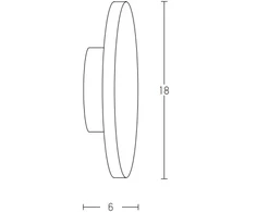 6W LED sieninis šviestuvas, žalvario sp., 3000K, 20349
